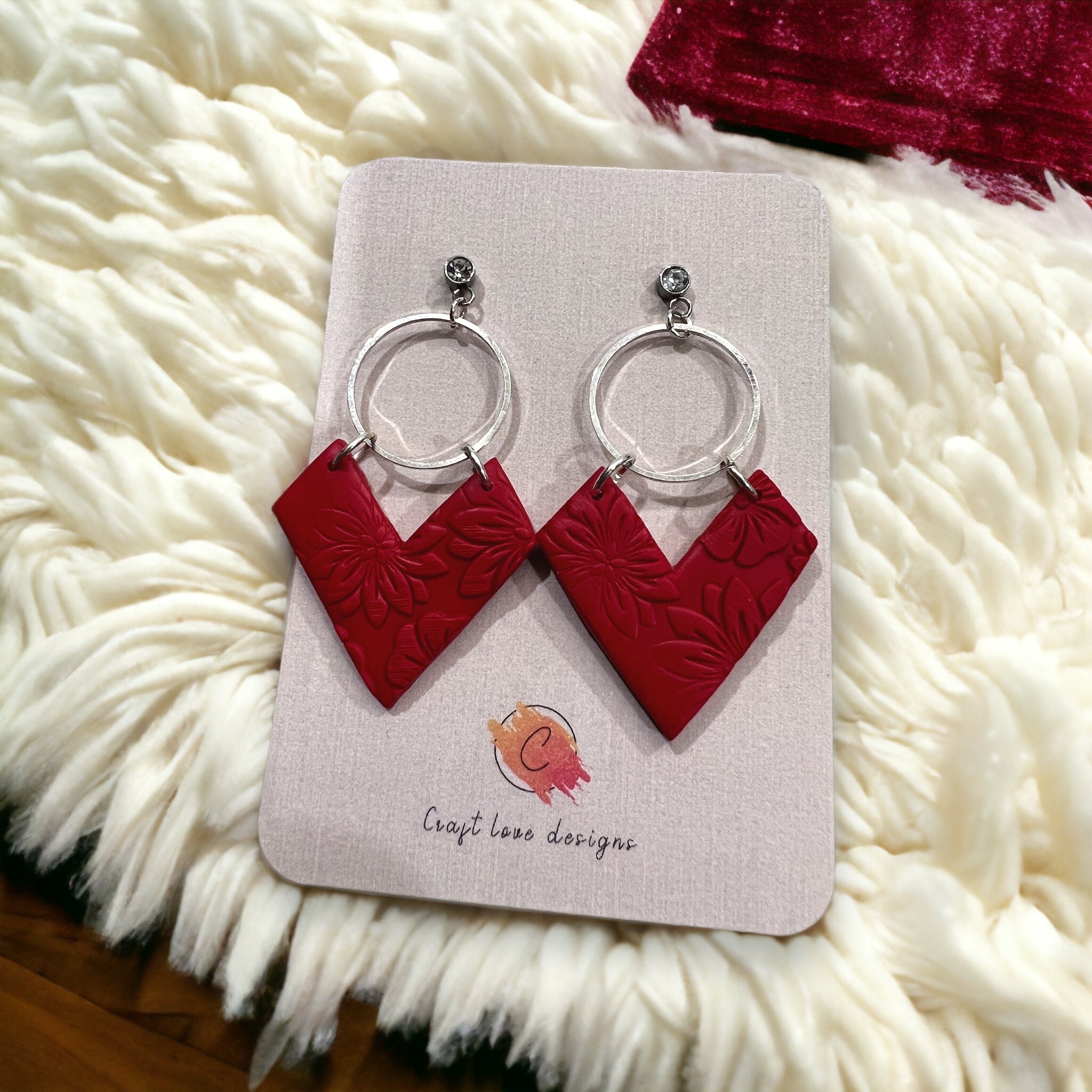 Personalized valentines earrings | Devas Creations LLC