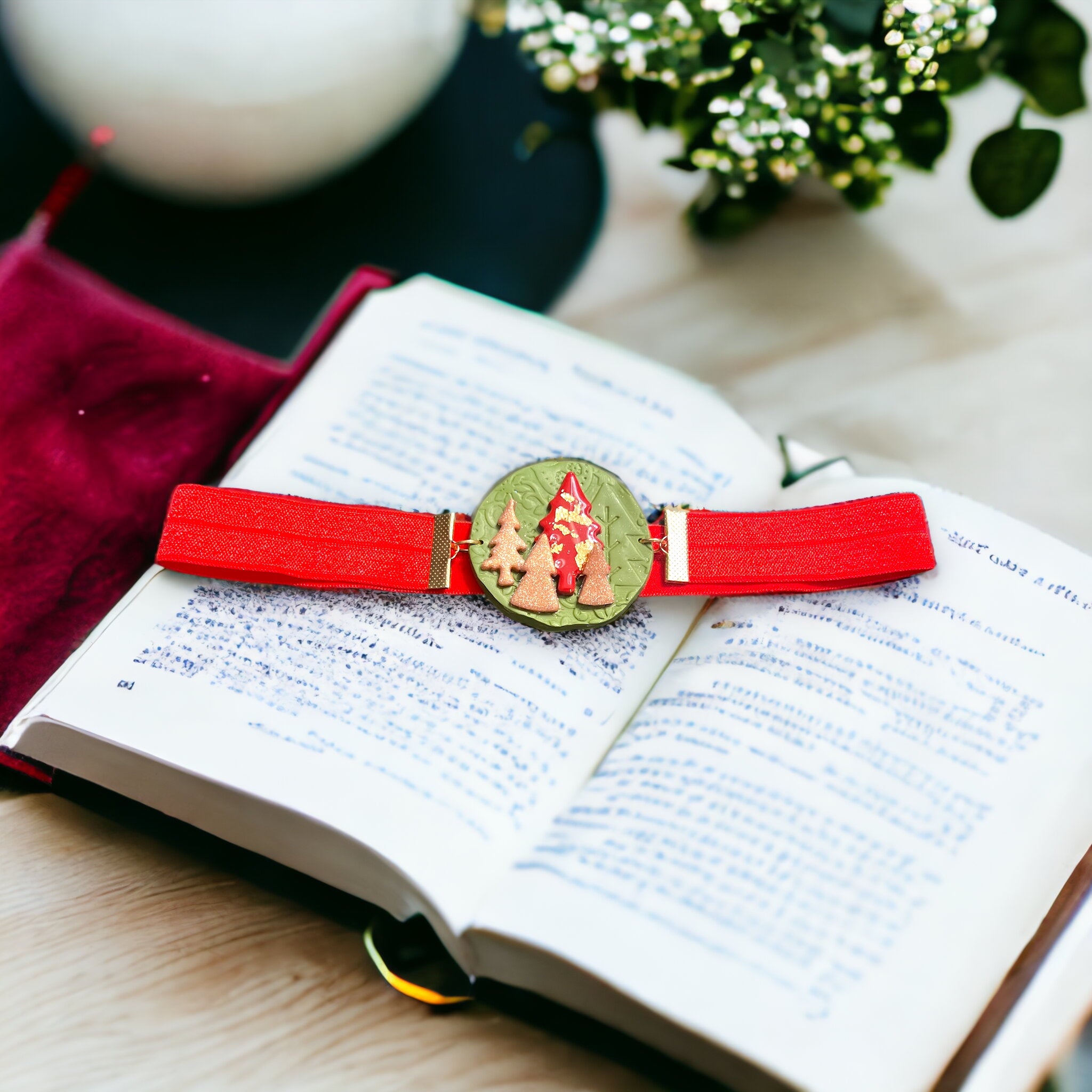 Christmas Tree Forest Elastic Bookmark