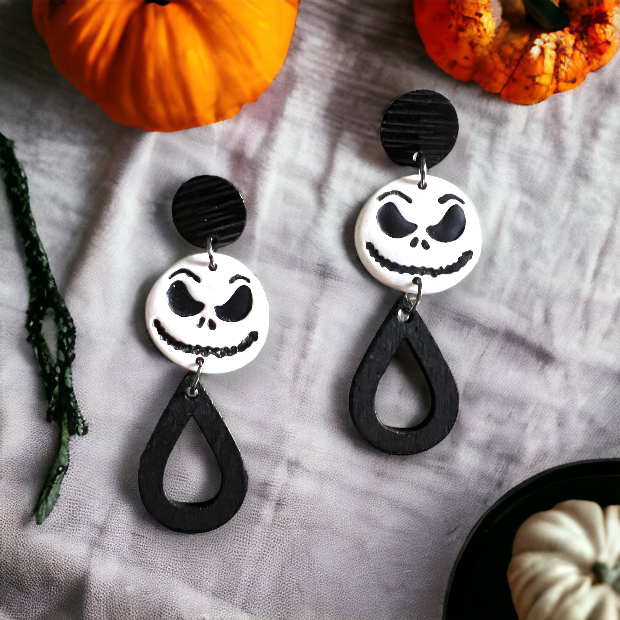 Black and White “Jack” Dangle Earrings