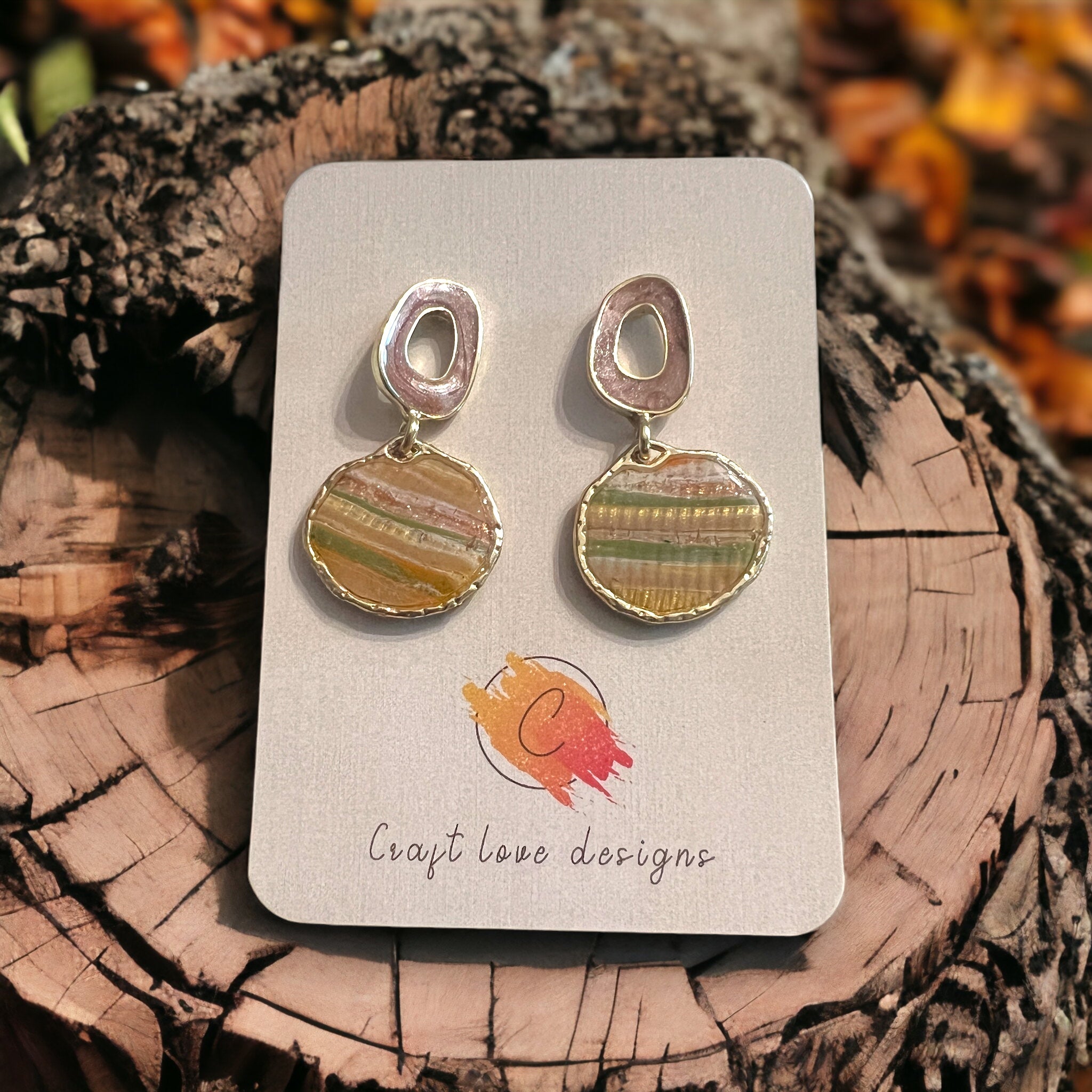 Beige-y Latte Fall Vibes Dangle Earrings