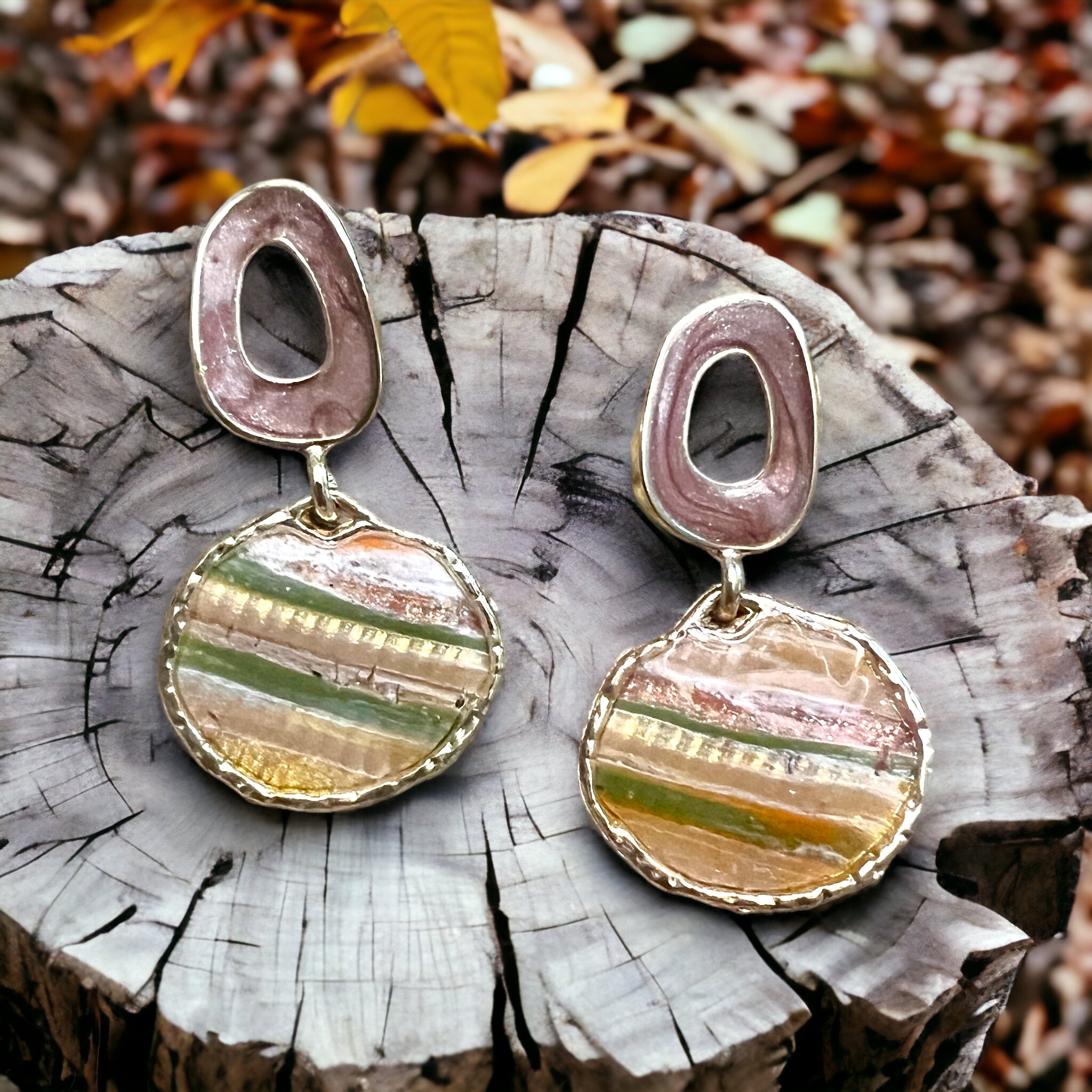 Beige-y Latte Fall Vibes Dangle Earrings