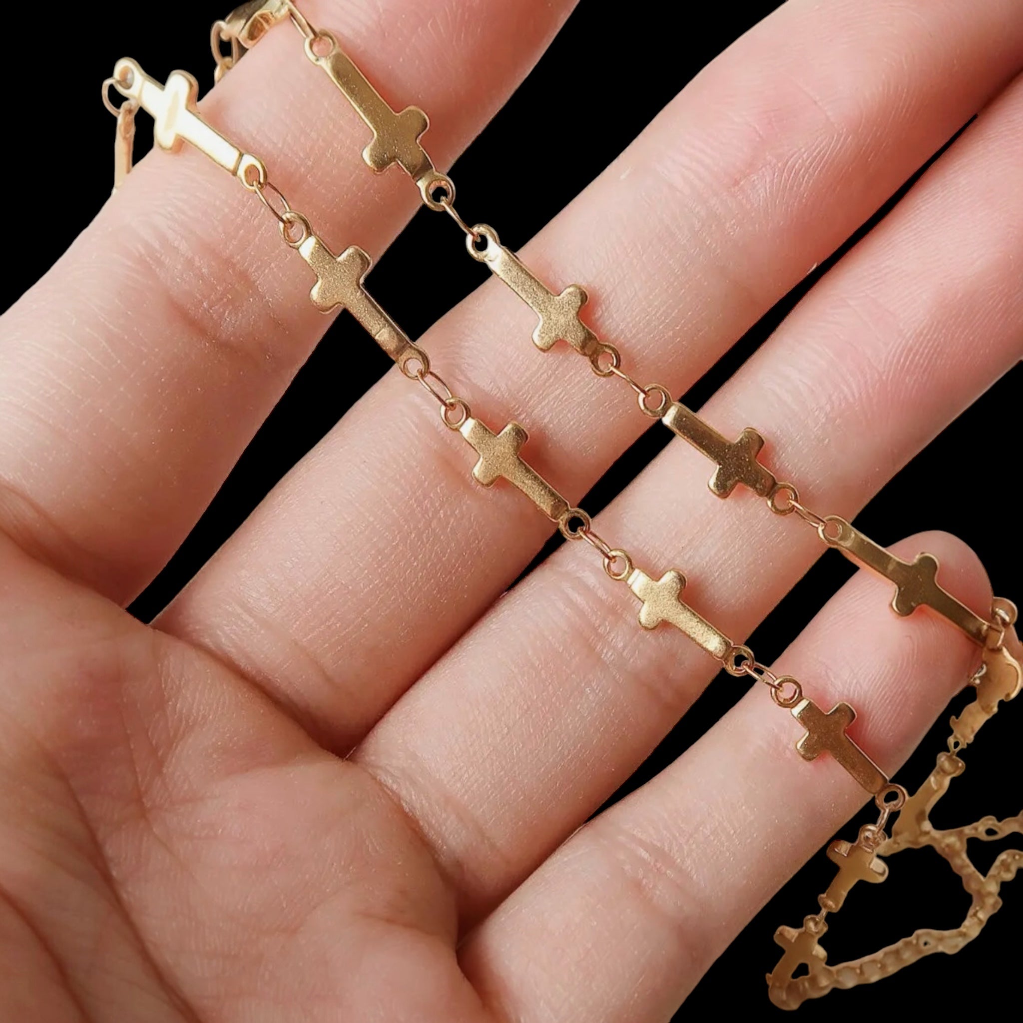 Delicate, Gold Cross Choker