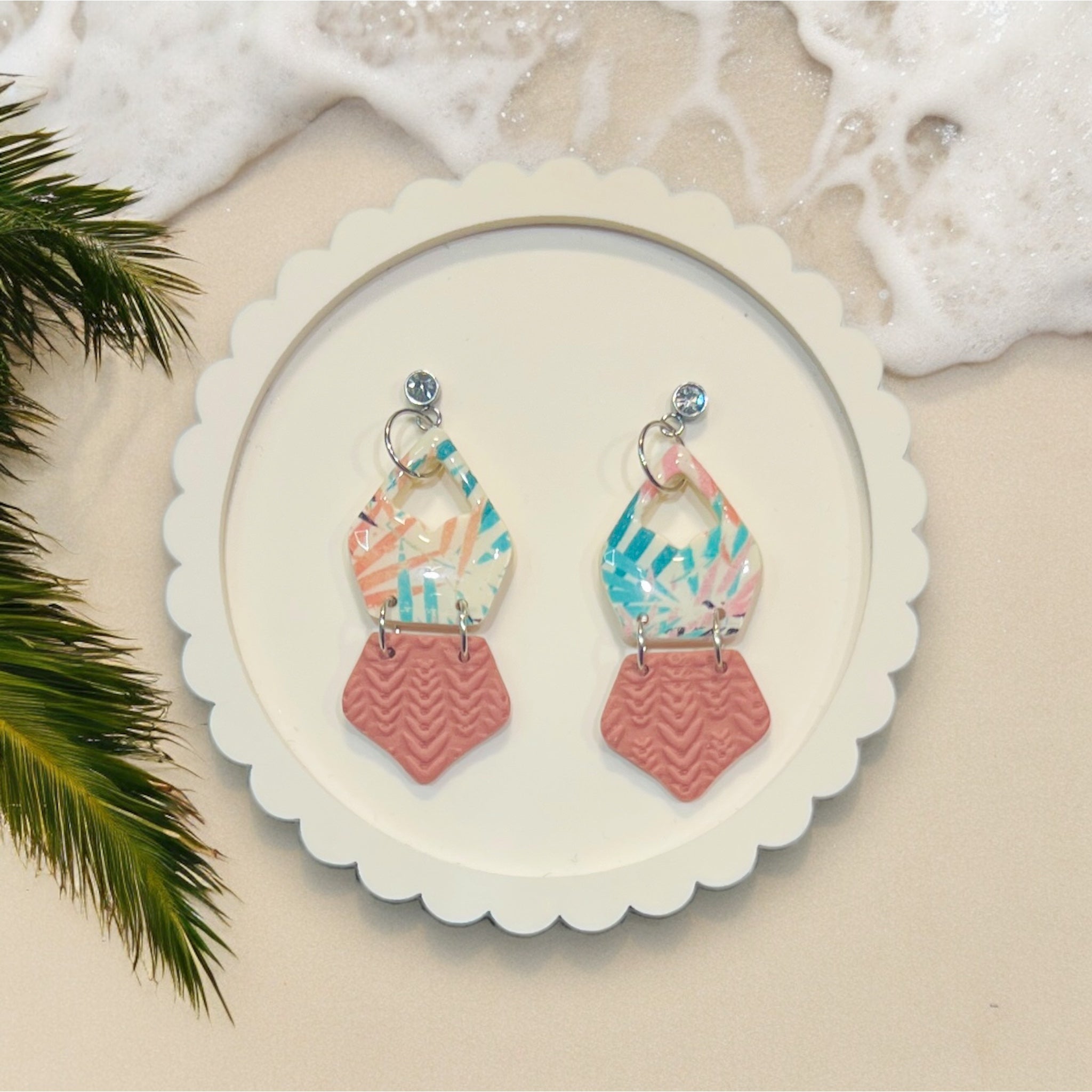 Tropical Bikini Earrings| Summer Jewelry |Vacation | Lightweight Dangle Earrings