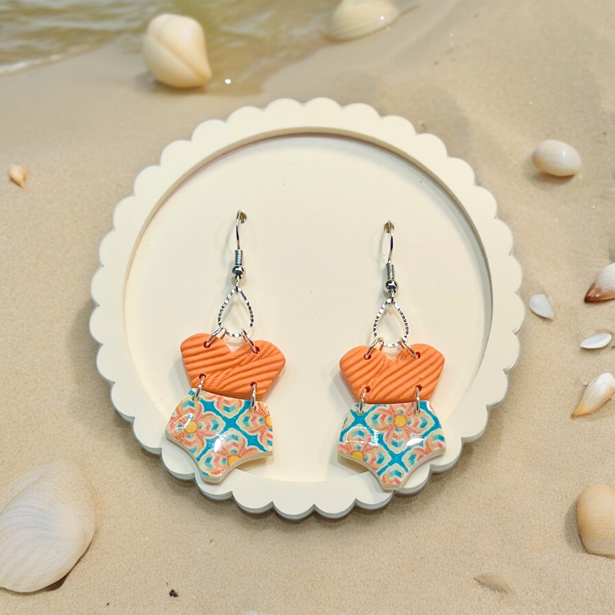 Mediterranean Vibes Bikini Earrings | Summer Jewelry |Vacation | Lightweight Dangle Earrings