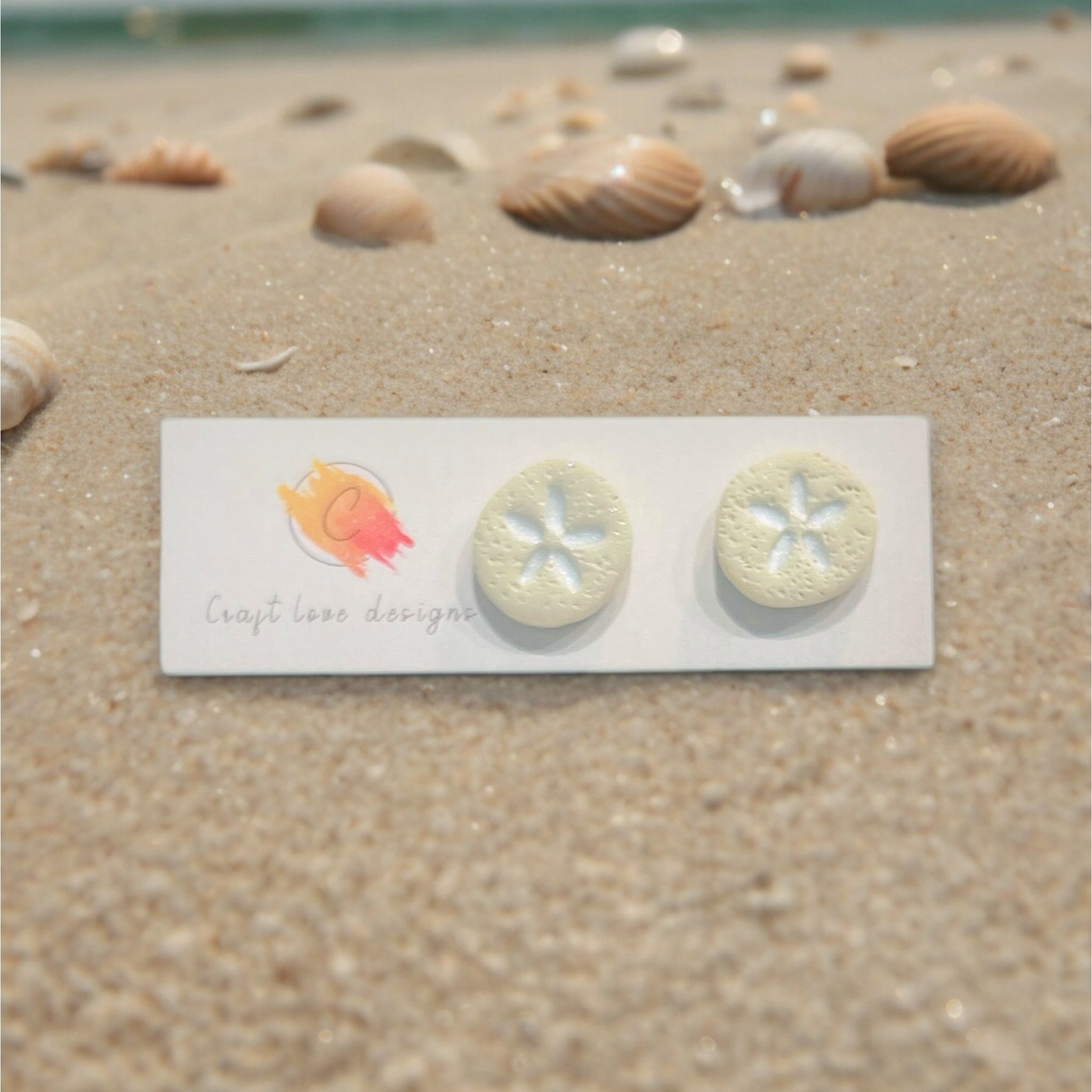 Sand Dollar Studs| Beach Themed| Summer Jewelry |Vacation |