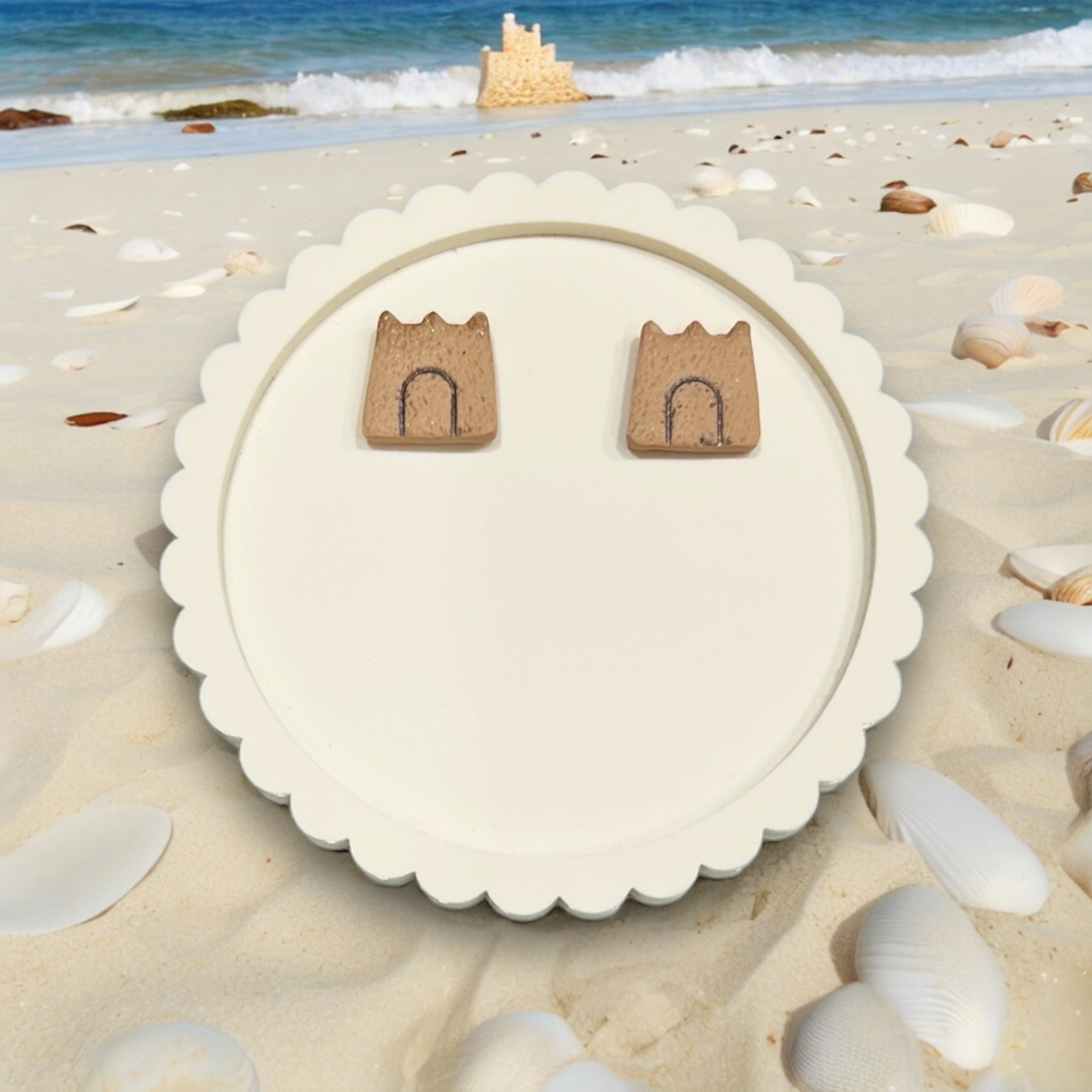 Sandcastle Beach Studs | Summer | Ocean Fun | Vacay Ready