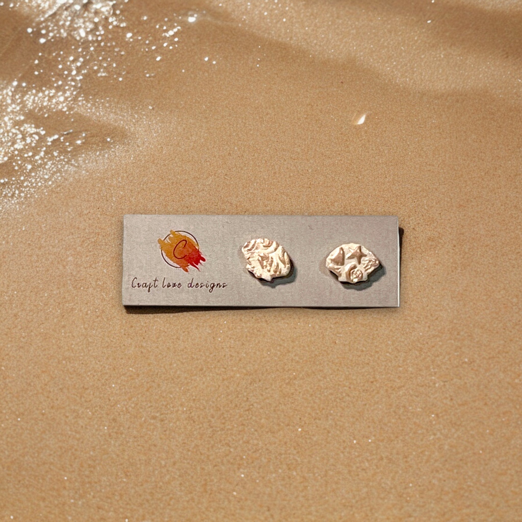 Textured Shell Pearly White Studs | Summertime | Beachy Vibes